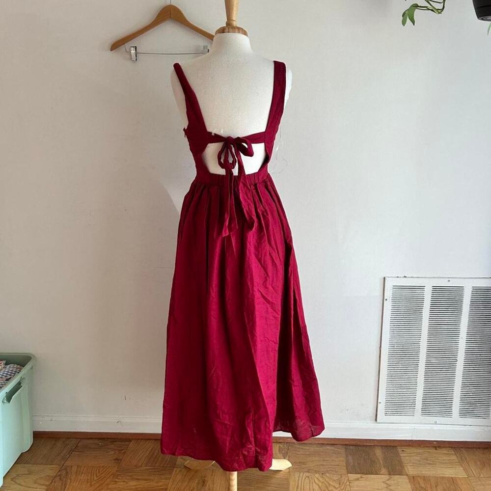 Nwot peppermayo red linen pinafore - Picture 7 of 7